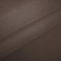 vouwgordijn op maat transparant linen stofdetail chocoladebruin